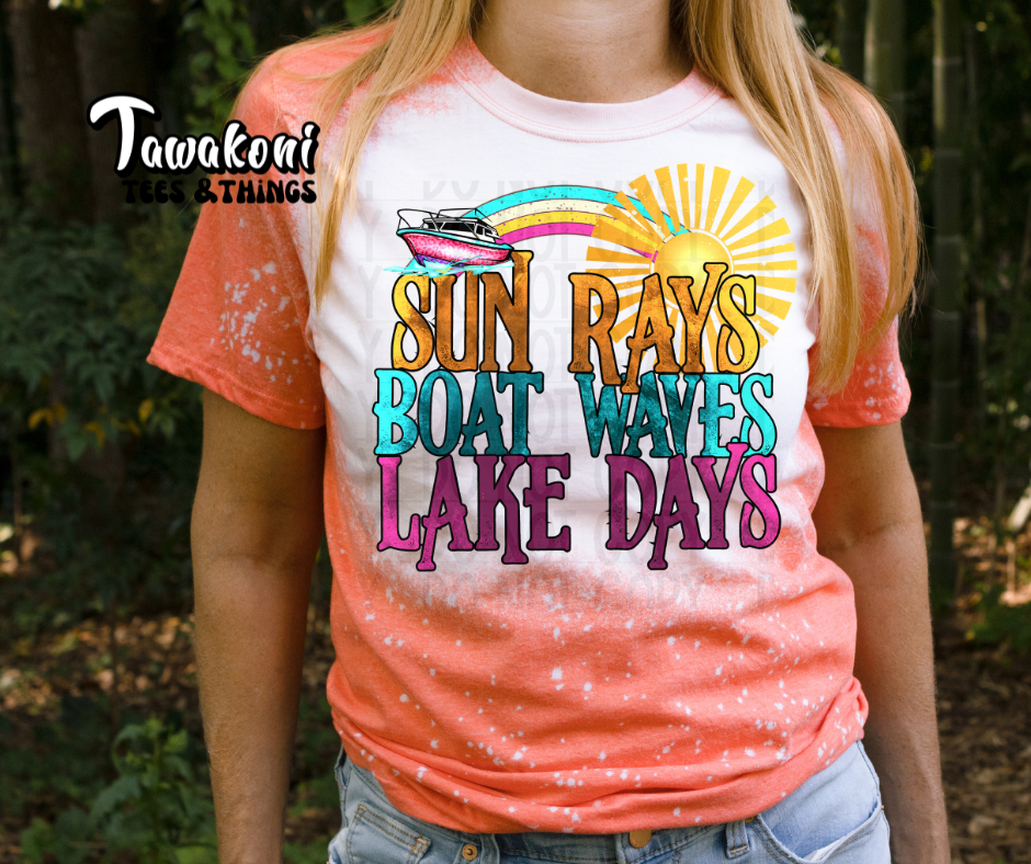 Sun Rays Boat Waves Lake Days