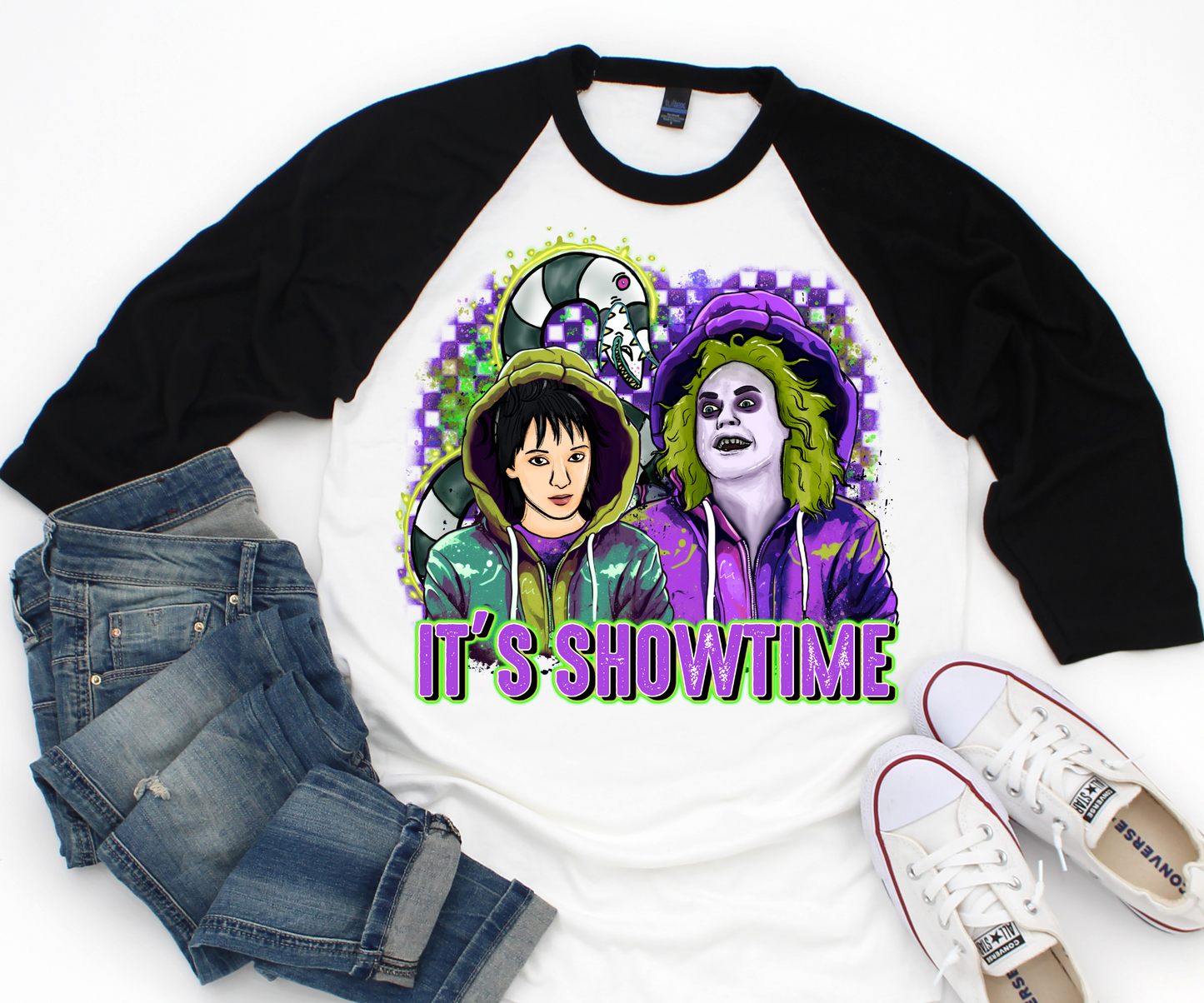 Beetlejuice Raglan