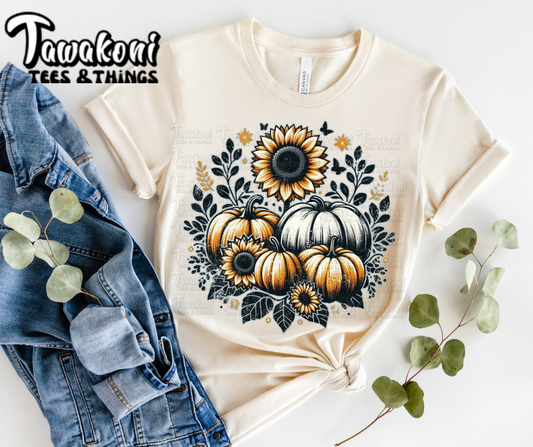 Sunflowers and Pumpkins
