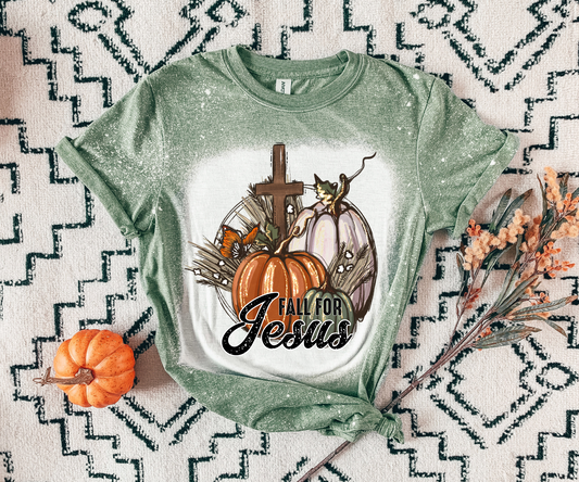 Fall for Jesus- Bleached Tee