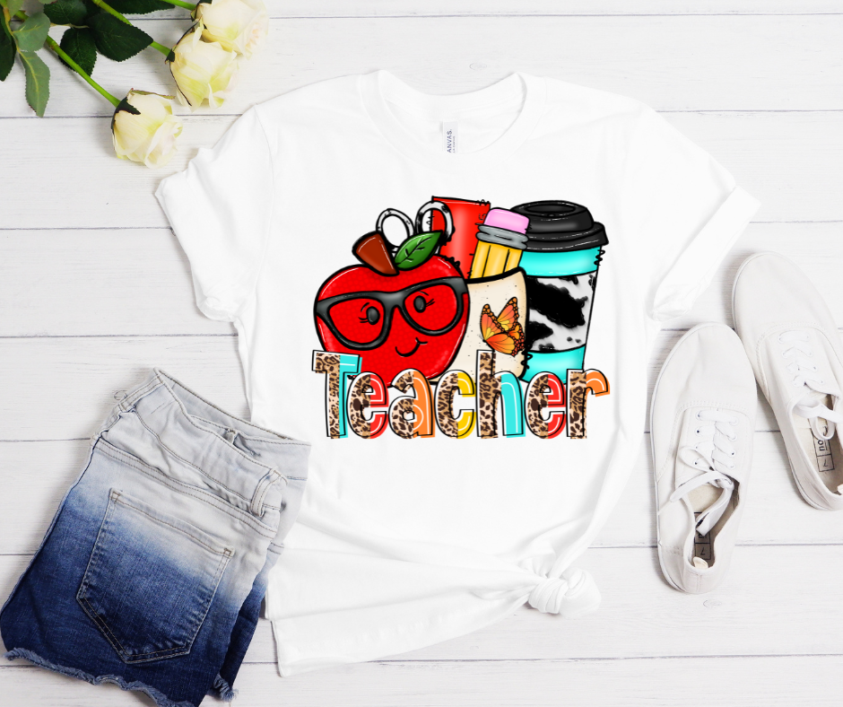 Teacher with Apple/Coffee