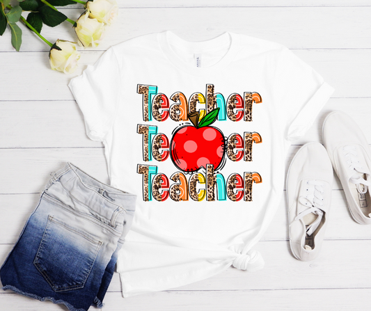 Teacher Teacher-shirt no bleach