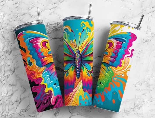 Colorful Butterfly Tumbler