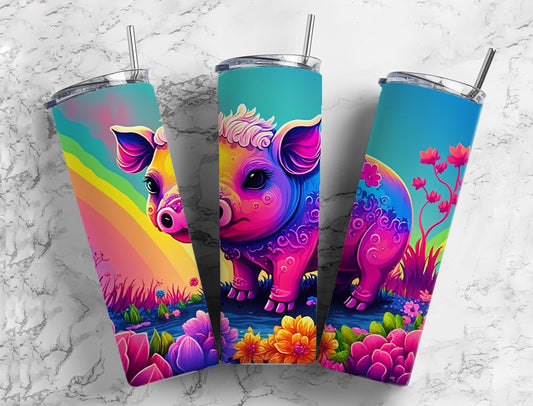 Colorful Pig Tumbler
