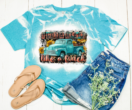 Heart like a truck w/ blue truck